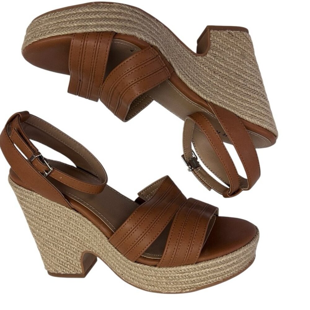 Torrid Cutout Espadrille Platform Sandals SIZE 8.5 W
